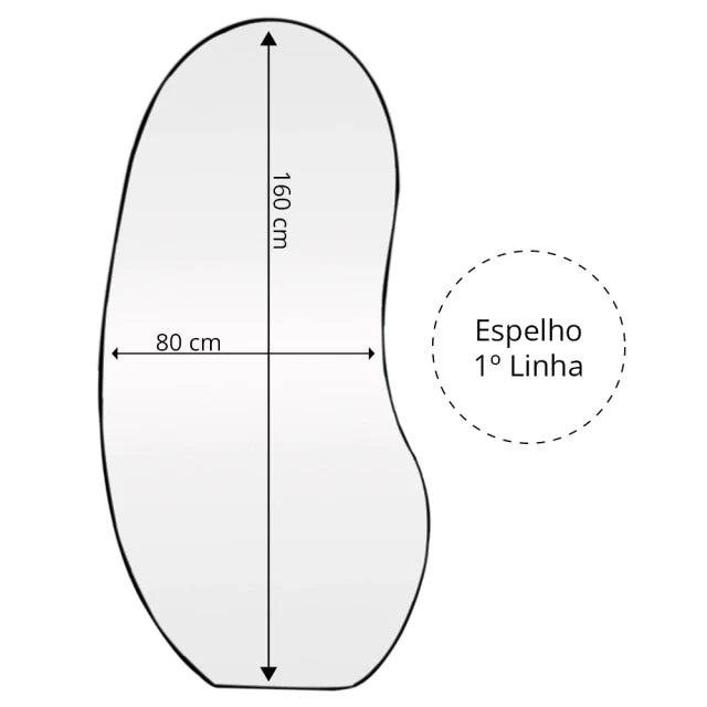 Full-Length Bean Mirror 160x80cm