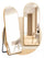 Large Pinterest Mirror with Support and Golden Frame
