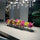 Modern House Glass Vase with Pink Vanda Orchids and Green Cymbidiums