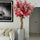 Shiny Silver Lisbon Vase with Custom Tricolor Pink Cherry Blossom