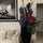 San Jose Vase in Glossy Black with Vanda Orchids