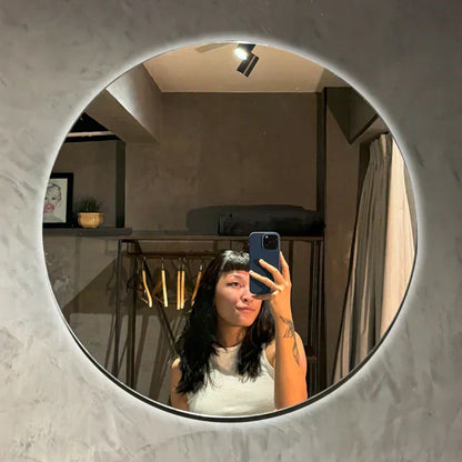 Slim Round Mirror with LED 60x60