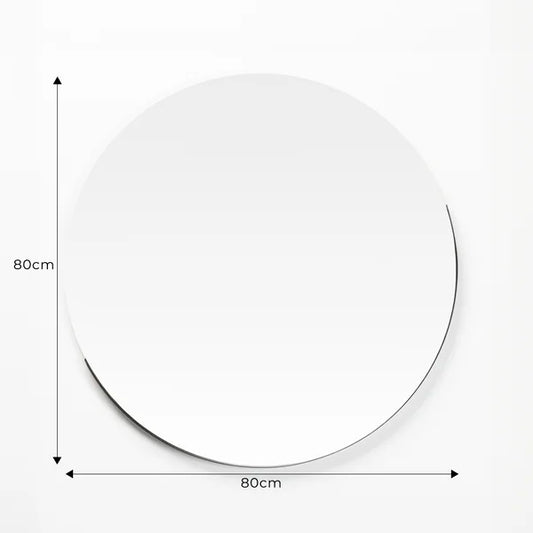 Round Mirror Giro 80 cm Black
